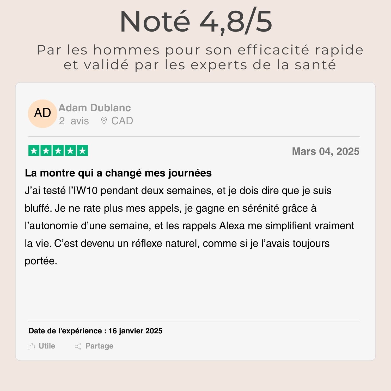 IW10 – Montre Connectée Professionnelle